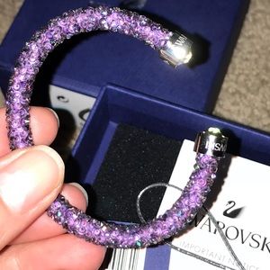 Swarovski Crystaldust Cuff Bracelet Purple